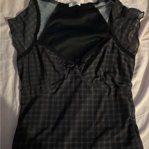 Ardene Black Checkered Chemise